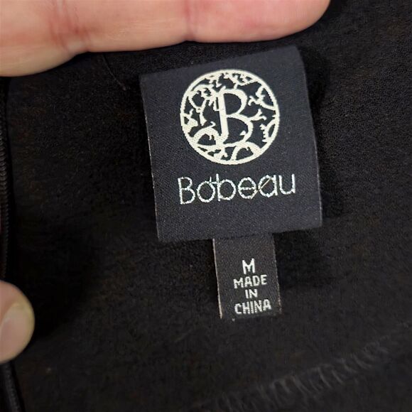 Bobeau Women’s Dress Minimalist Classic Modern Chic Black Wrap Skirt Sheath M - Picture 5 of 9